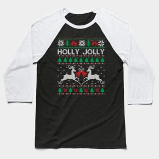 holly jolly Ugly chrismtas sweater Baseball T-Shirt